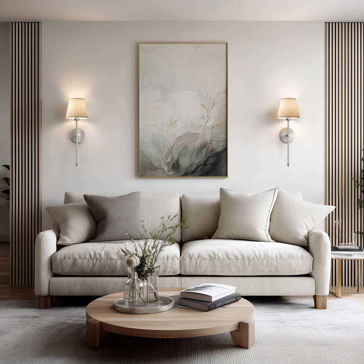 WIRELESS PLEATED WALL SCONCES (SET OF 2)