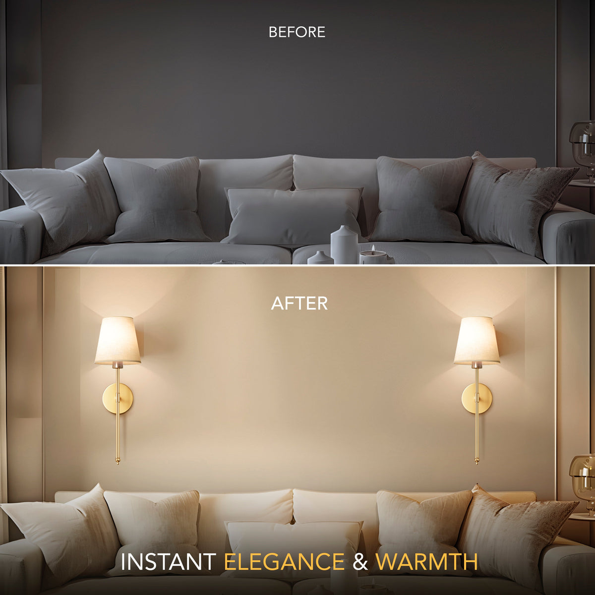 WIRELESS WALL SCONCES (SET OF 2 )