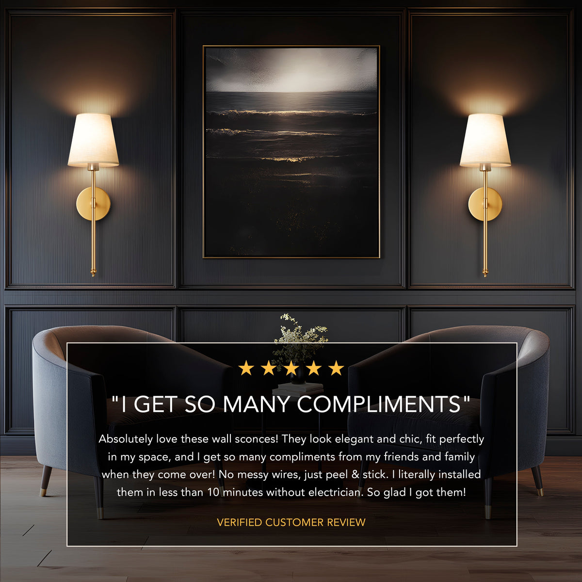 WIRELESS WALL SCONCES (SET OF 2 )
