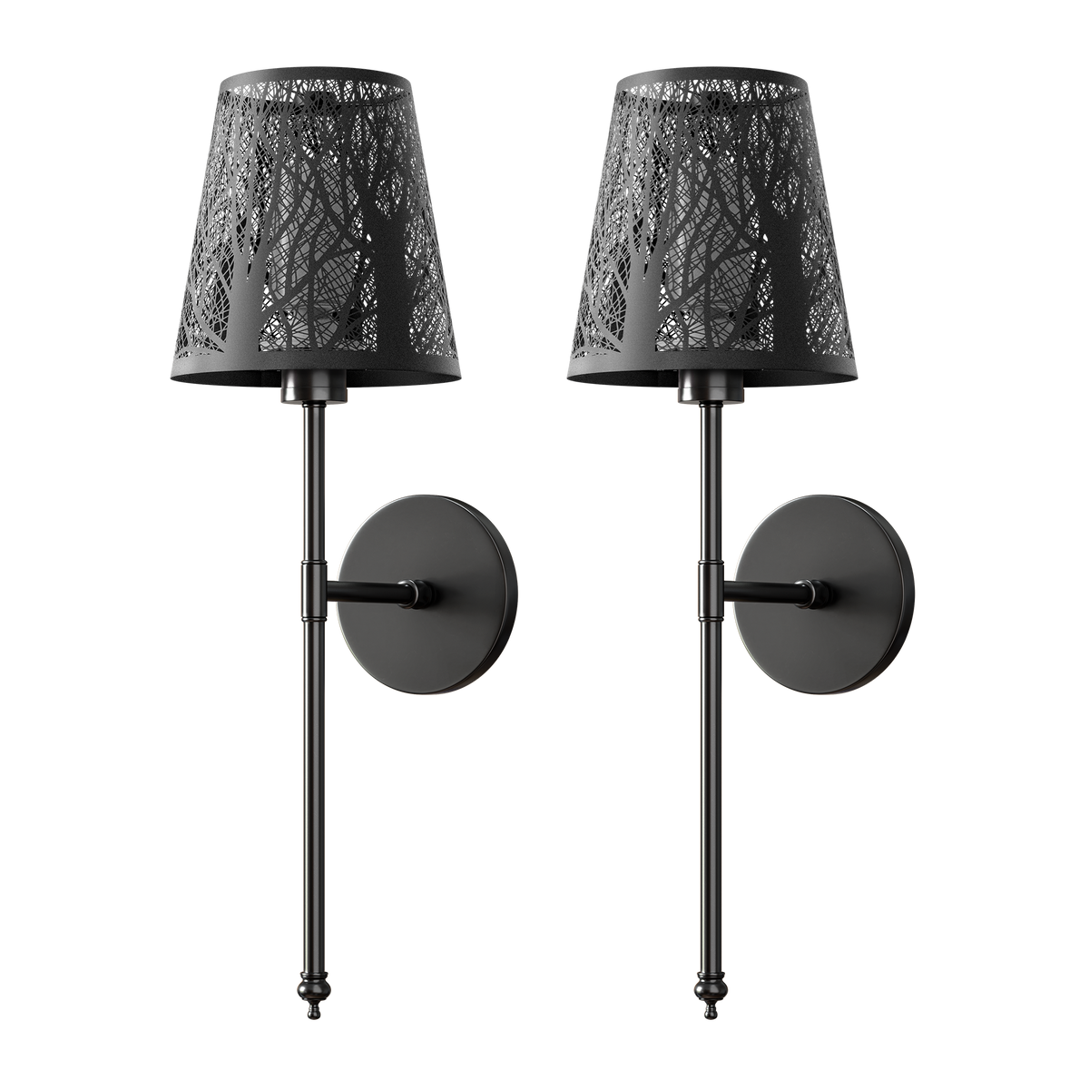 WIRELESS METALLIC WALL SCONCES (SET OF 2)