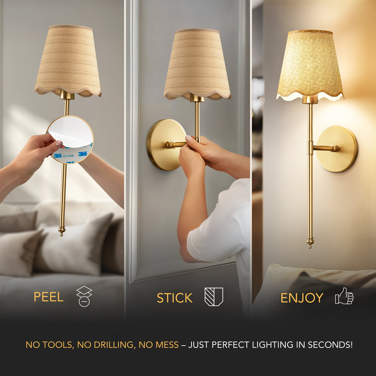 WIRELESS BOHO WALL SCONCES (SET OF 2)