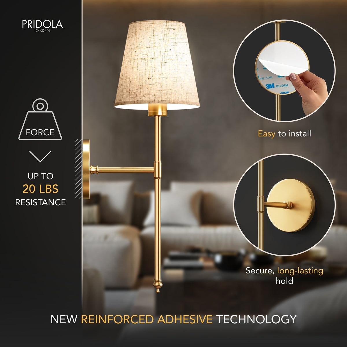 WIRELESS SAND WALL SCONCES (SET OF 2)